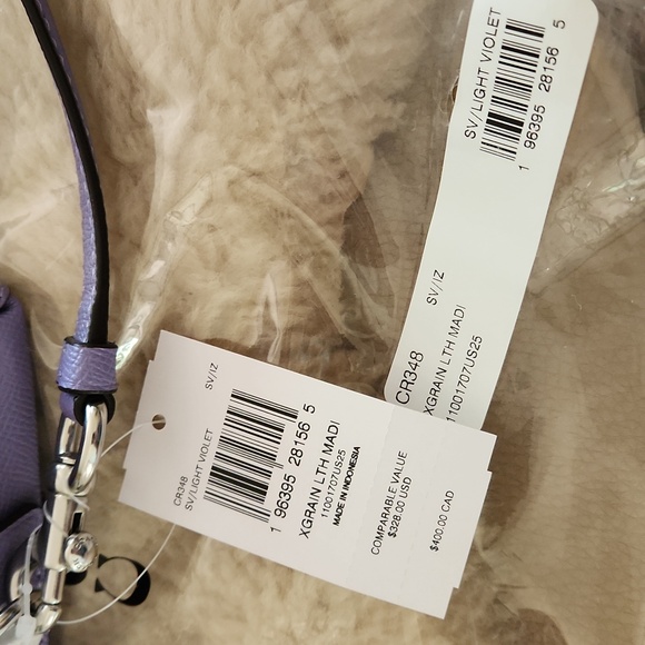 NWT Coach Light Violet Madi Crossgrain Leather Crossbody Bag 💜🩶🎁 - Picture 17 of 17